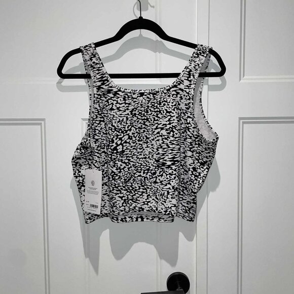 Shanti Square Neck Crop Tank – NWT – Size XL Color: Ocelot Spot Black - Picture 3 of 8
